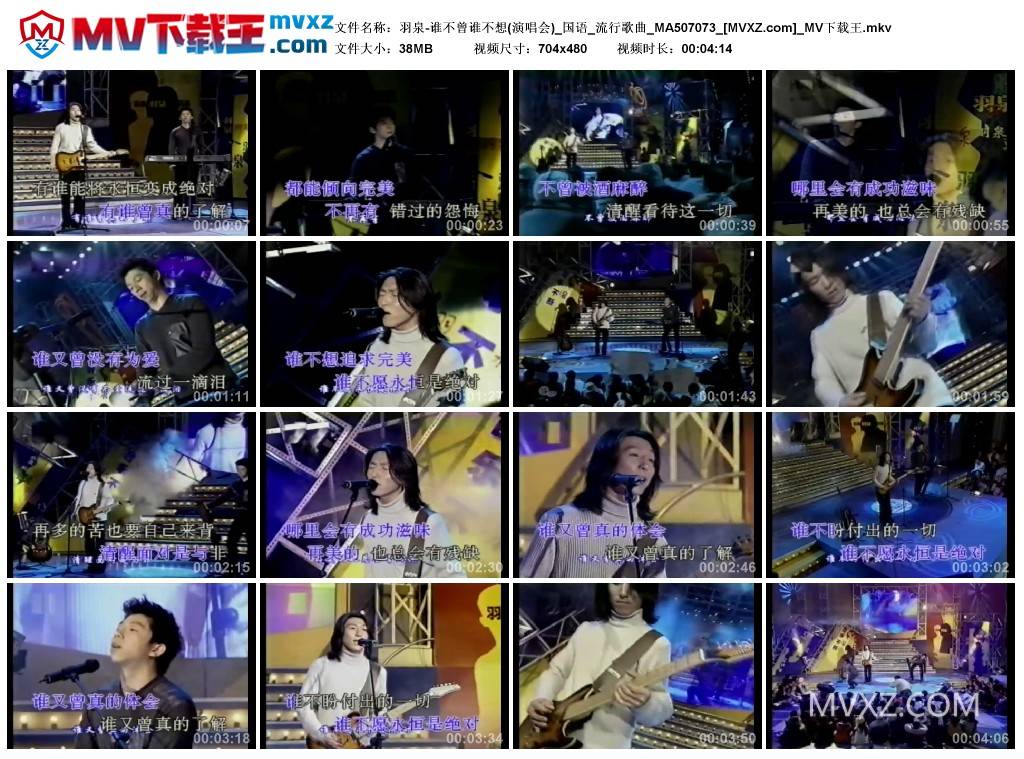 羽泉-谁不曾谁不想(演唱会)_国语_流行歌曲_MA507073